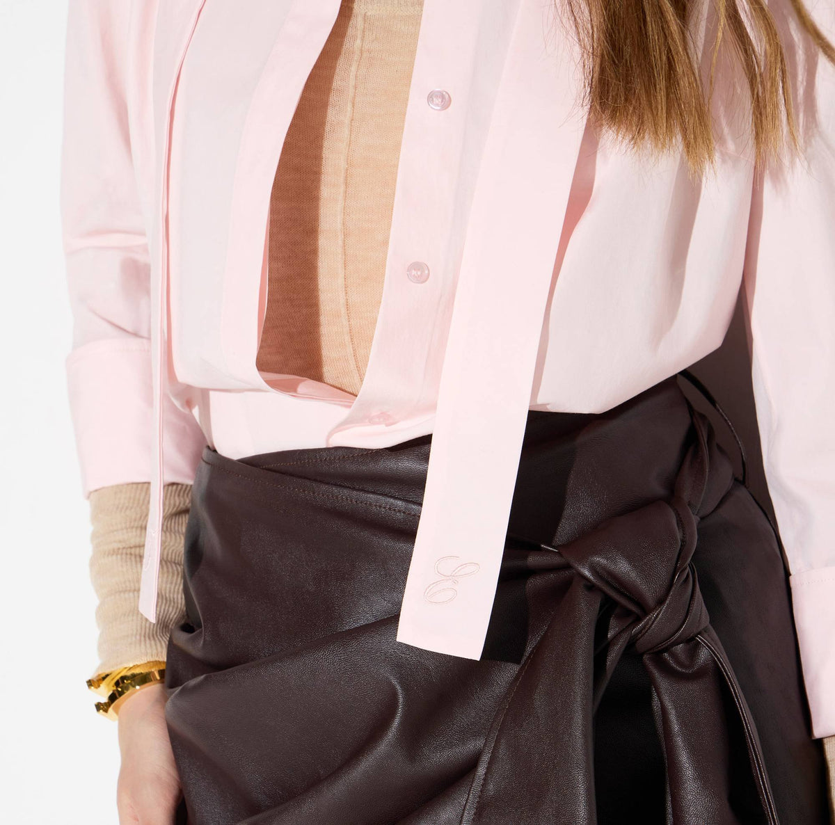 Camicia in cotone con fusciacche