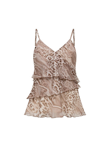 Blugirl Top a balze animalier