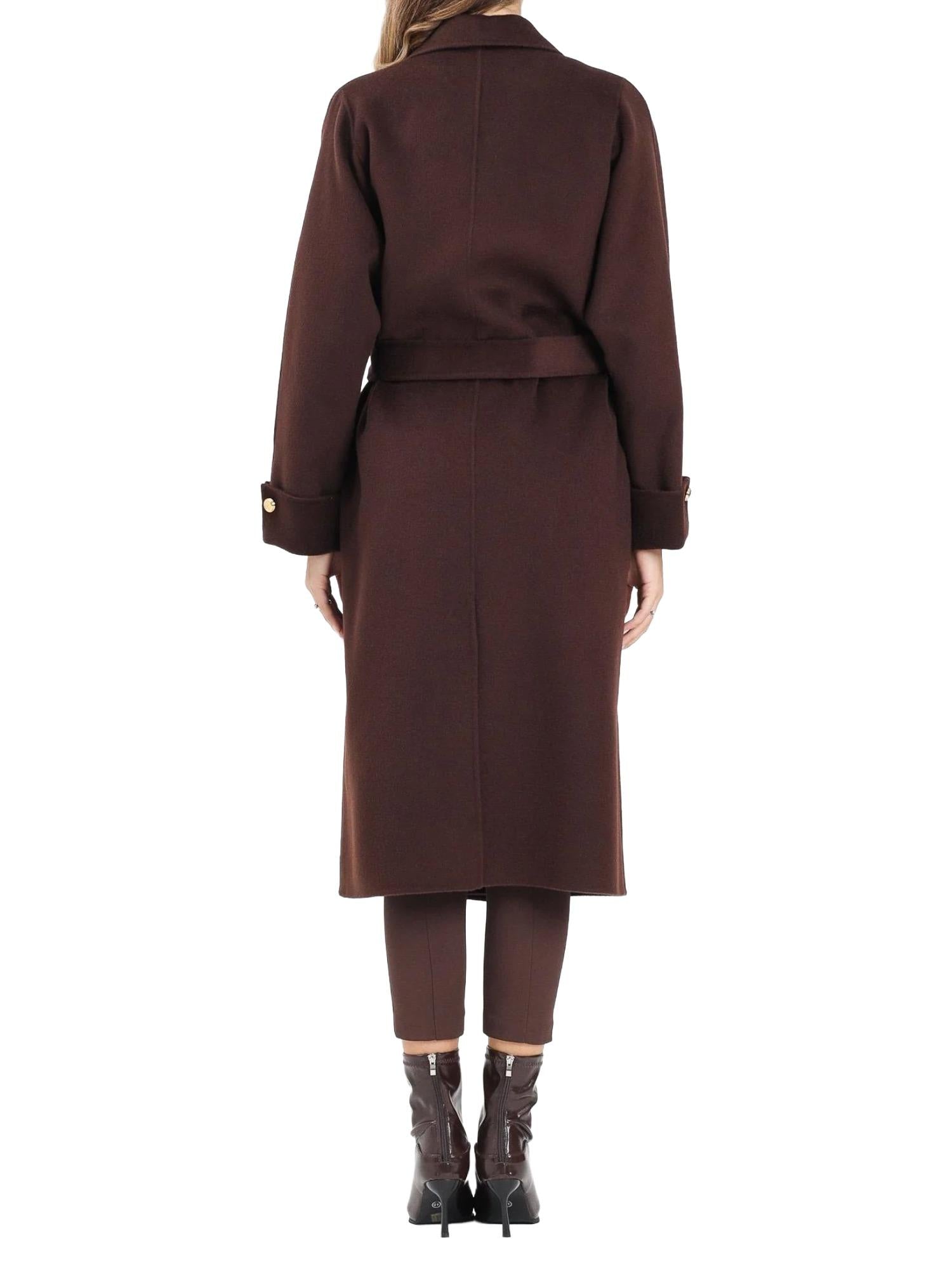 Elisabetta Franchi Cappotto in lana con cintura