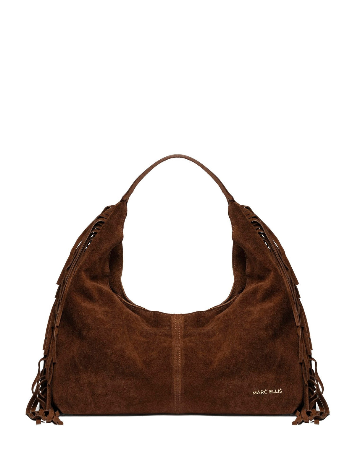 Borsa Hobo Aria in Suede con Frange
