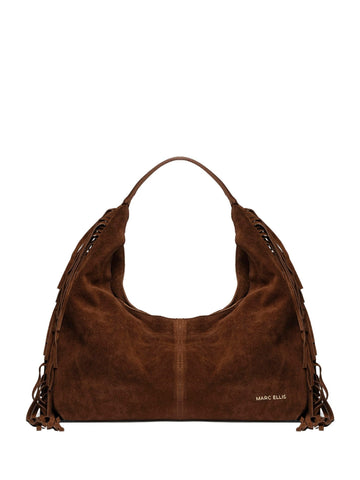 Borsa Hobo Aria in Suede con Frange