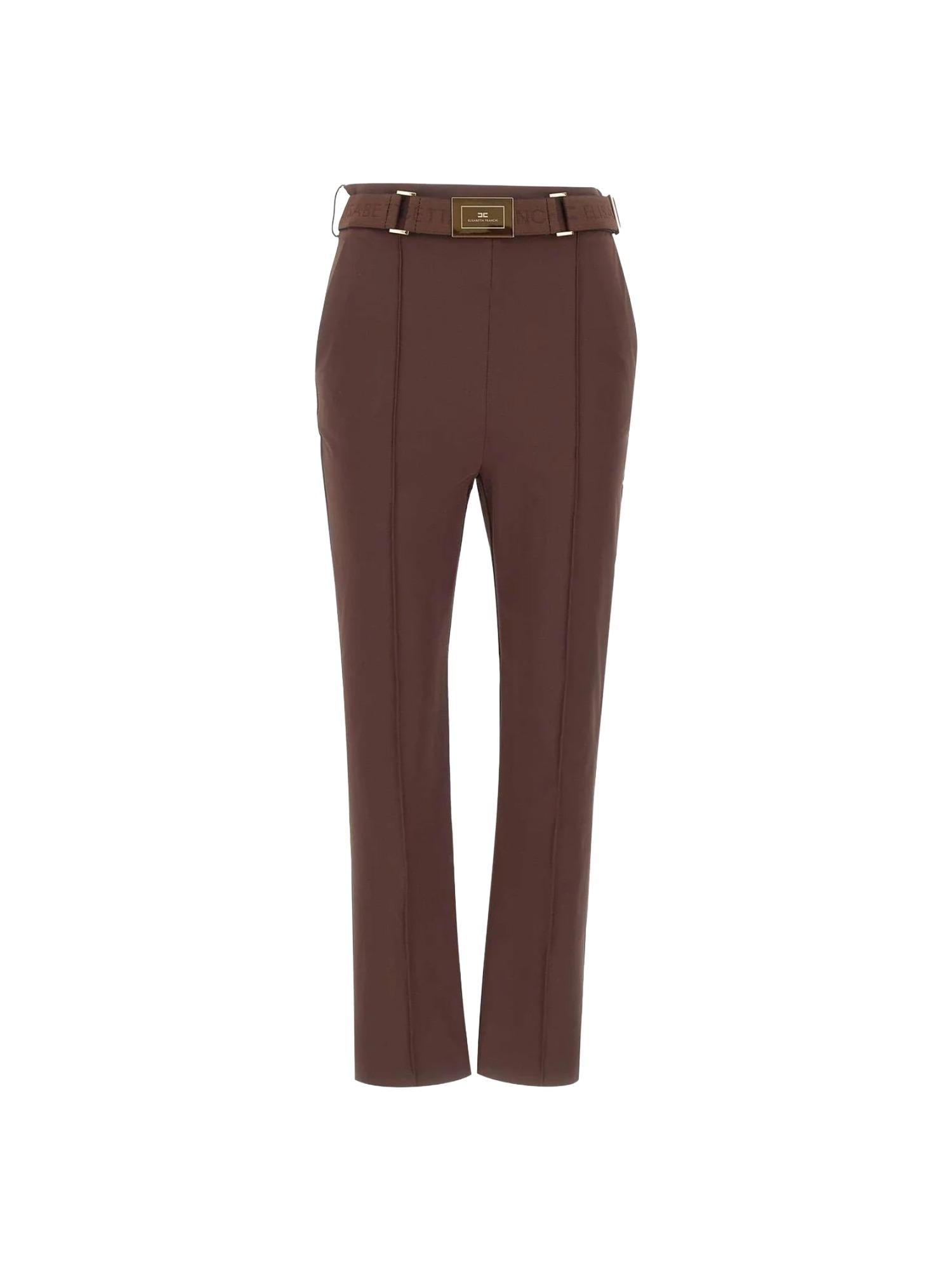 Elisabetta Franchi Pantalone slim con cintura