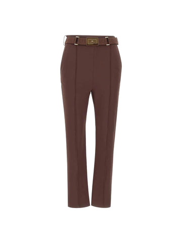 Elisabetta Franchi Pantalone slim con cintura