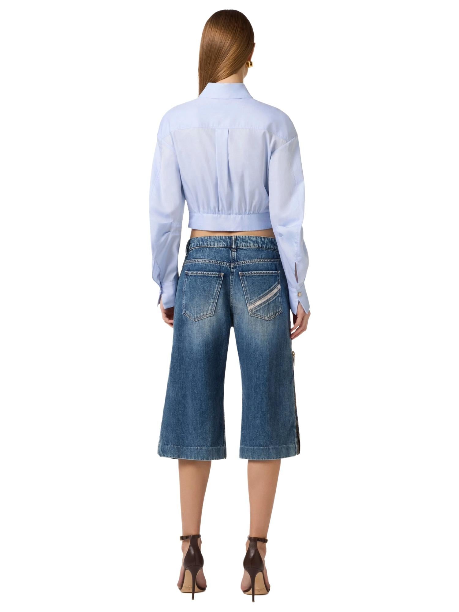 Elisabetta Franchi Shorts di jeans con zip