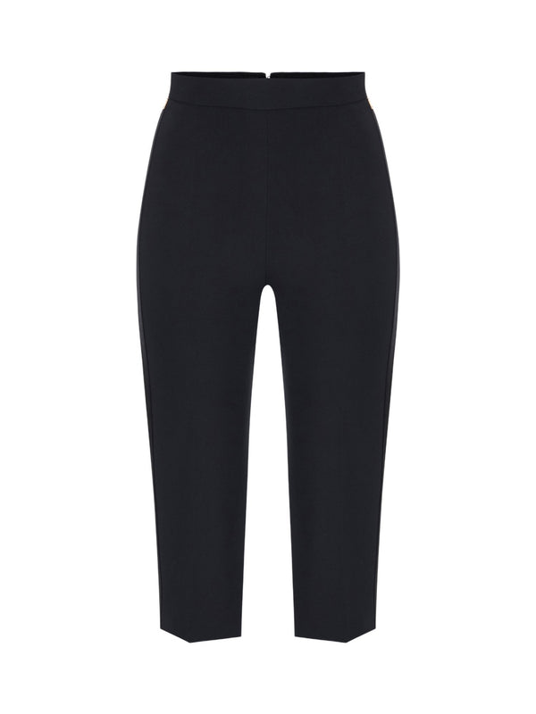 Pantaloni in crêpe leggero e raso
