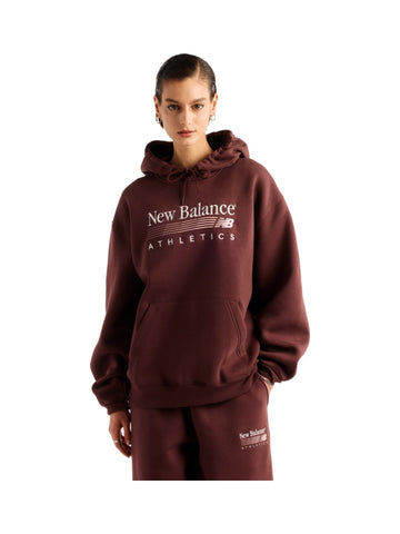 New Balance Felpa con Cappuccio Trackside Fleede Hoodie
