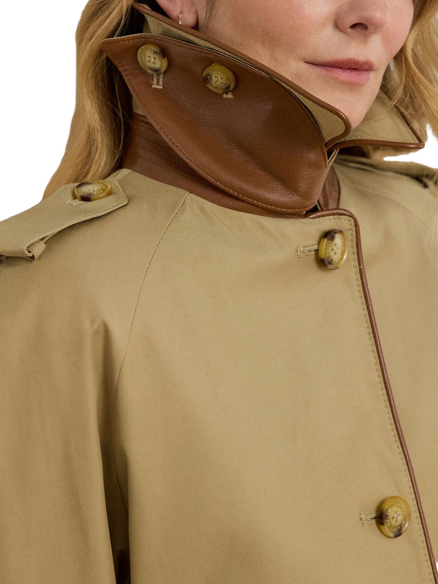 Lauren Ralph Lauren Trench con dettagli in ecopelle