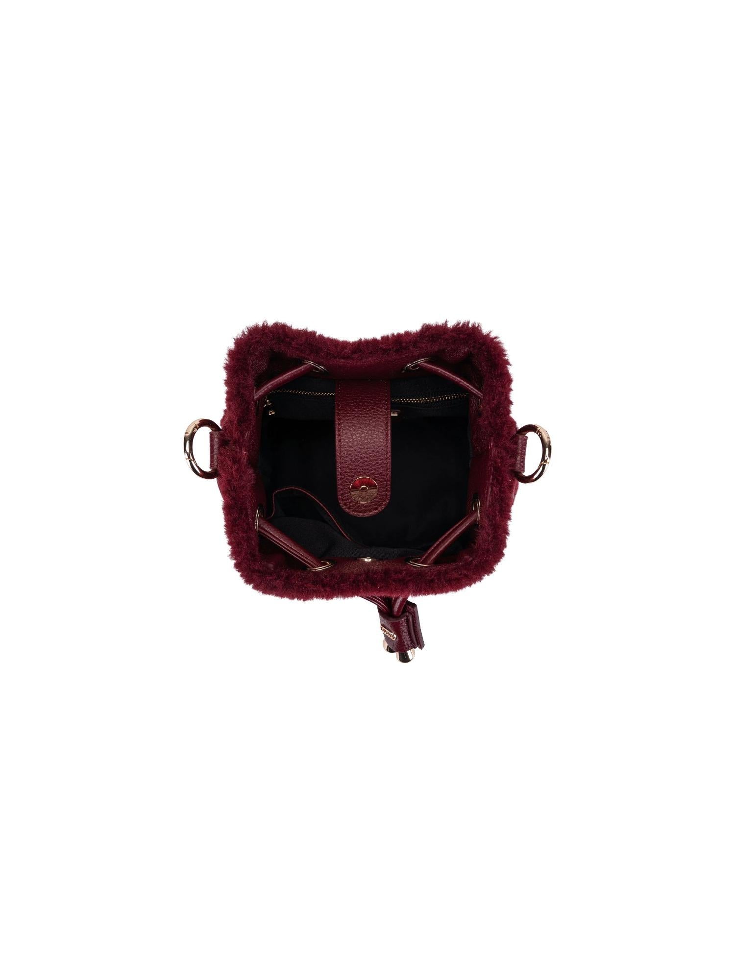 La Carrie Borsa a secchiello in ecopelliccia Andromeda Small