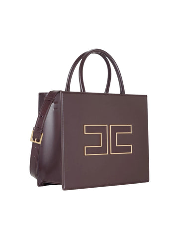 Elisabetta Franchi Borsa tote grande con logo