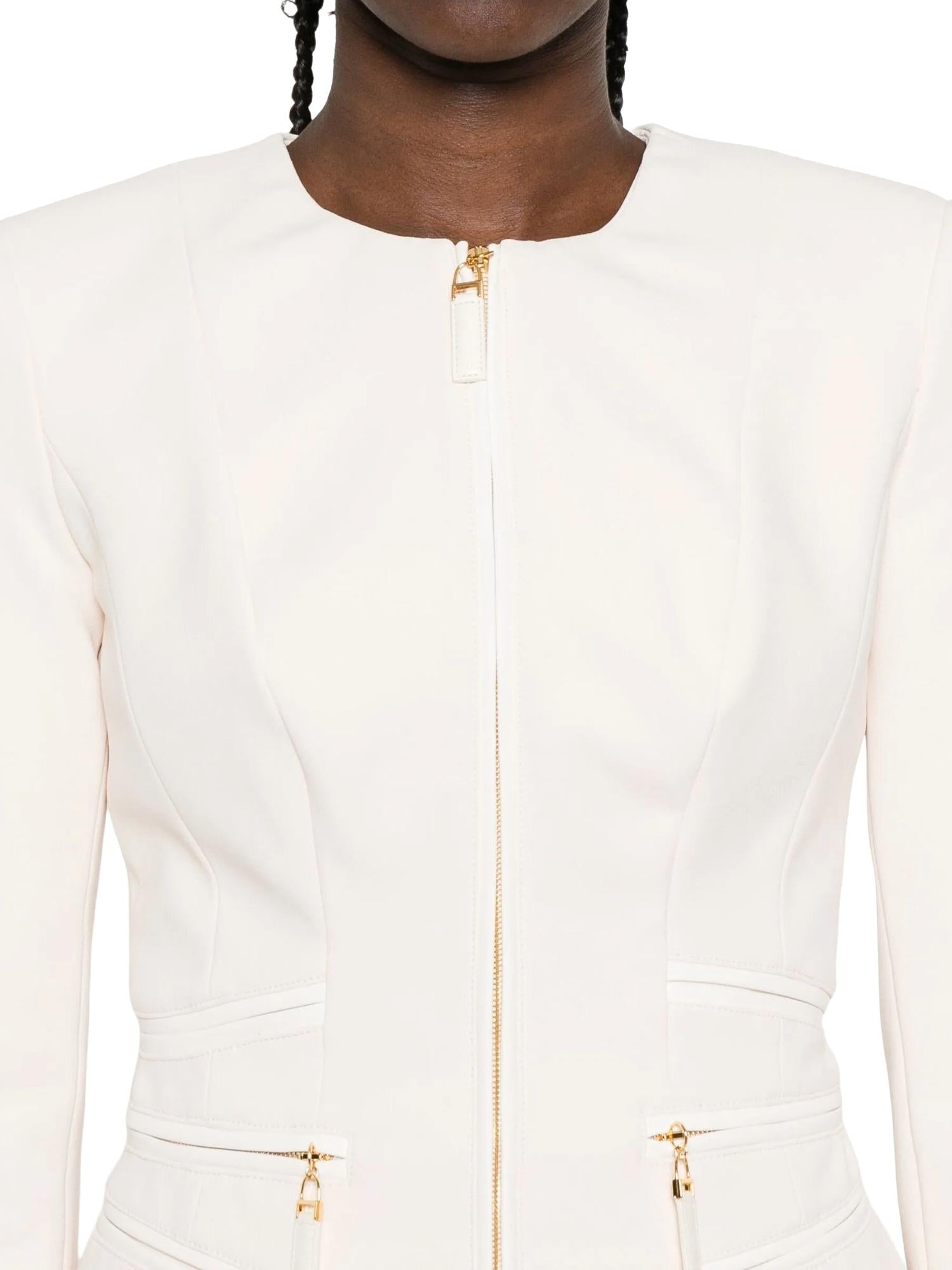 Elisabetta Franchi Giacca in crepe con zip