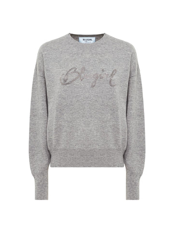 Blugirl Maglia con logo in strass