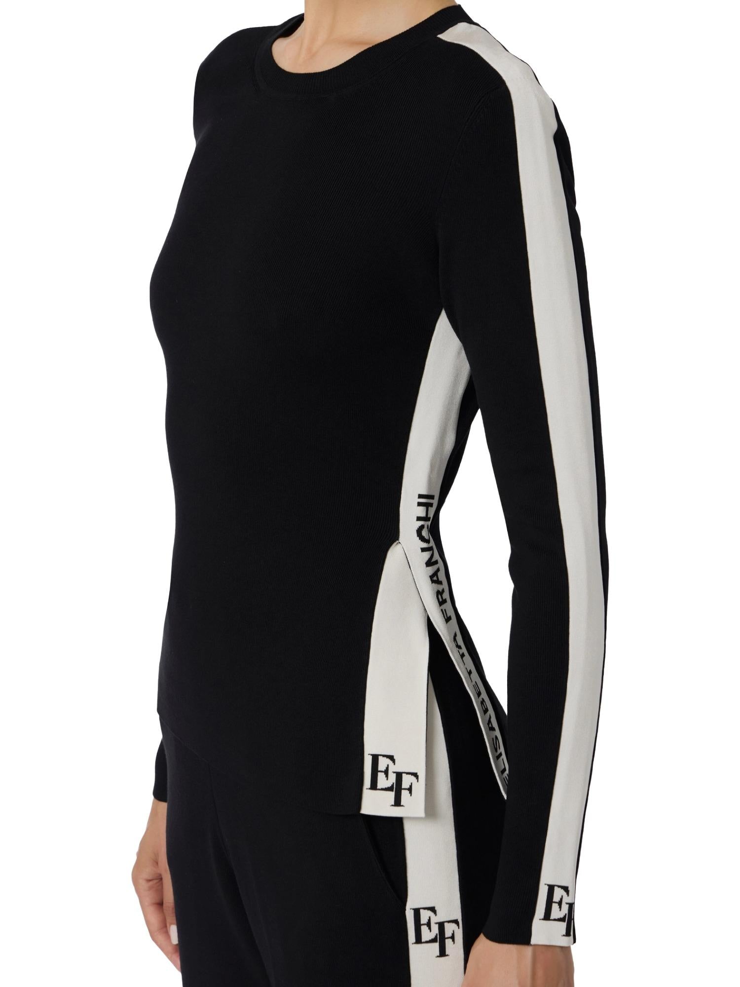 Elisabetta Franchi Maglia con bande a contrasto