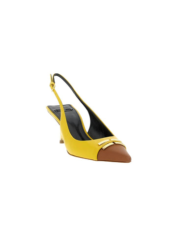 Elisabetta Franchi Slingback bicolore in pelle 5,5 cm