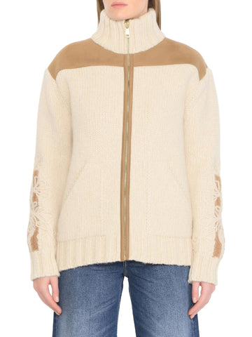 Ermanno Firenze Bomber in lana con ricamo