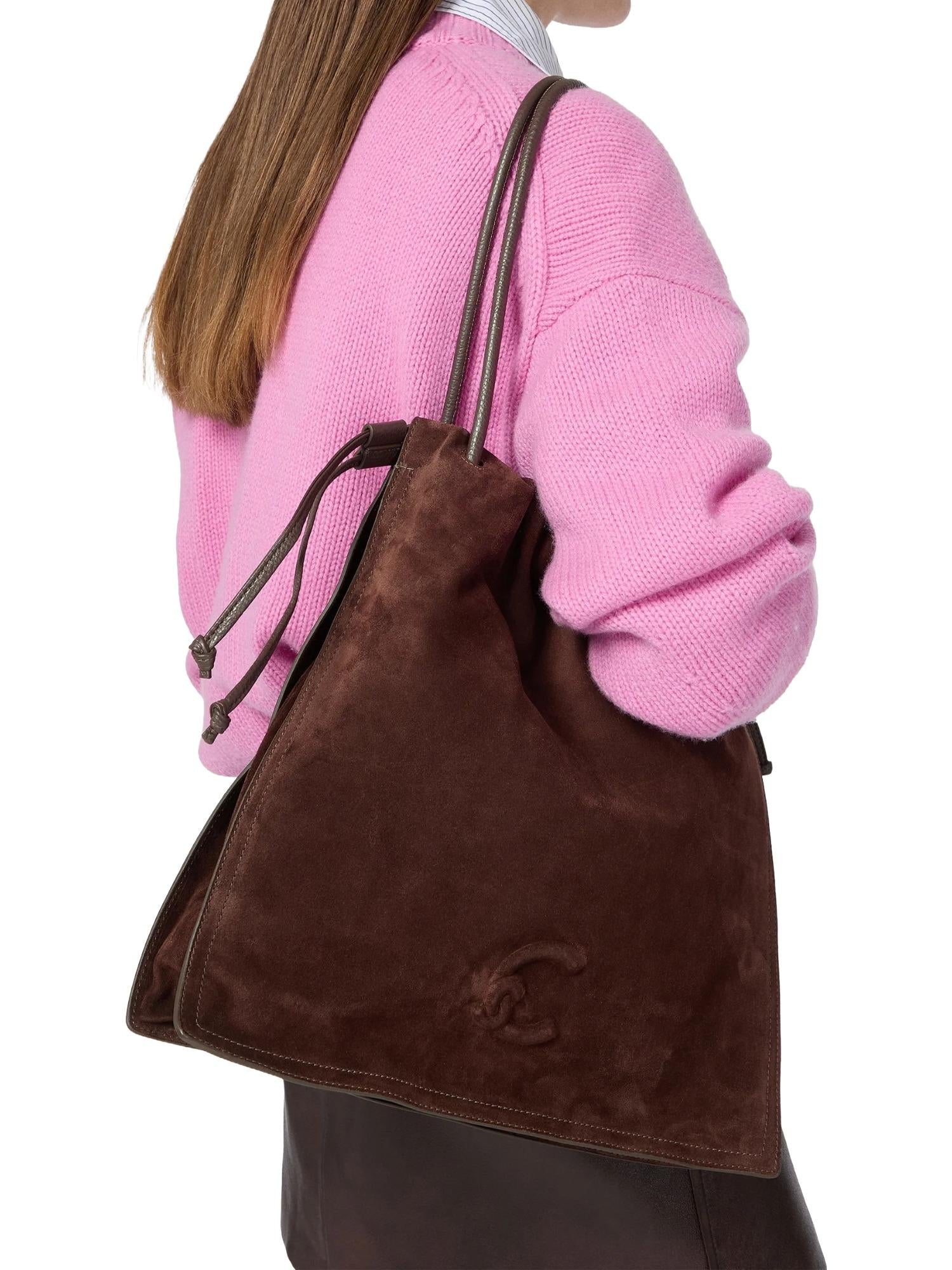 Coccinelle Borsa in suede Dulse large
