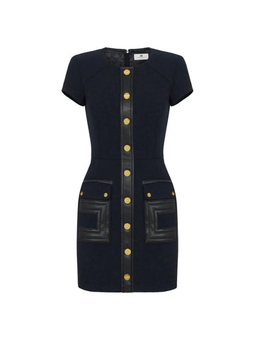 Elisabetta Franchi Abito corto con dettagli logo
