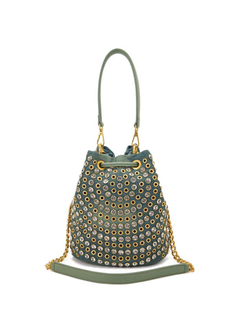 La Carrie Borsa a secchiello in denim Andromeda