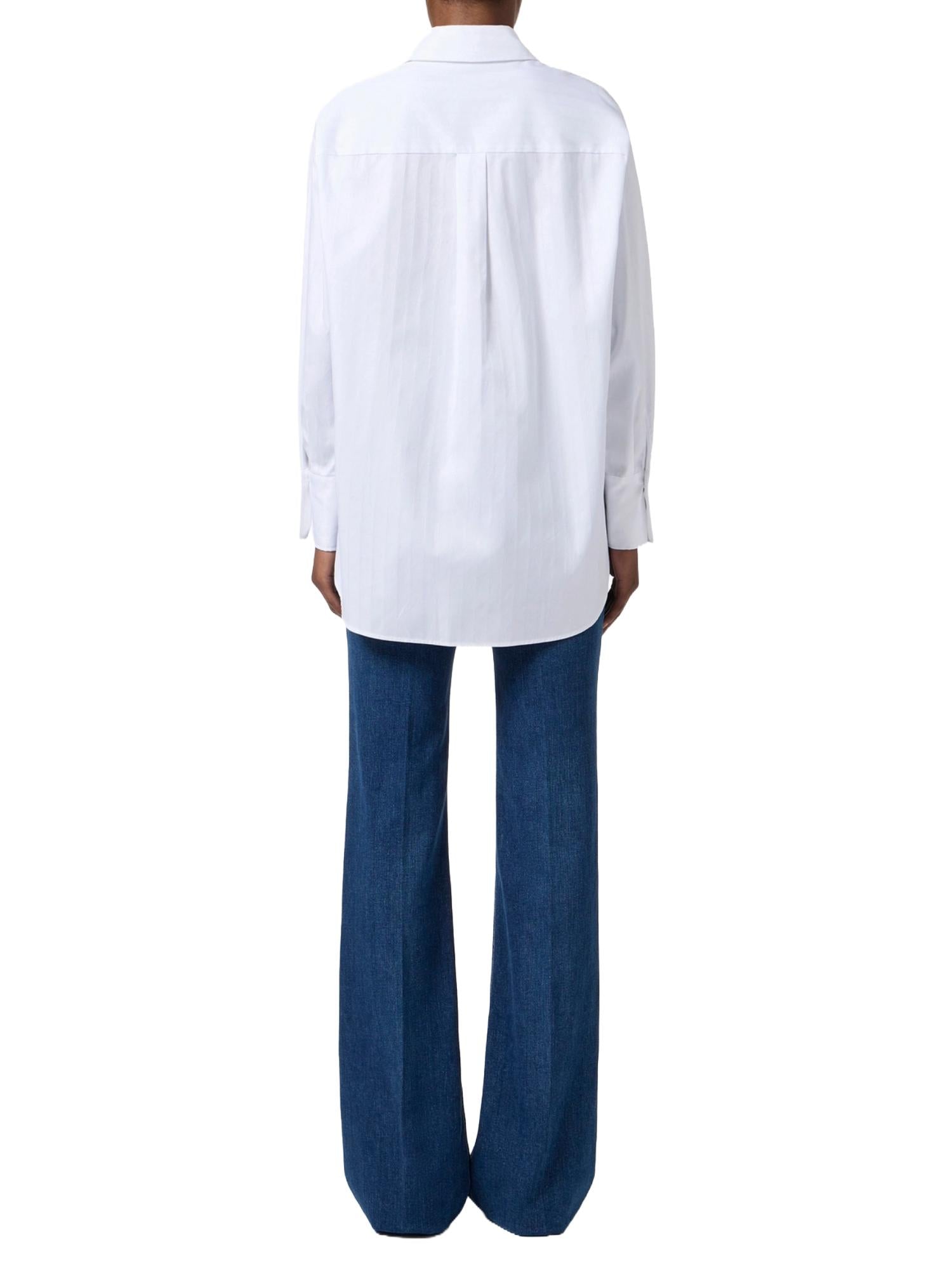 Elisabetta Franchi Camicia oversize con taschino logato