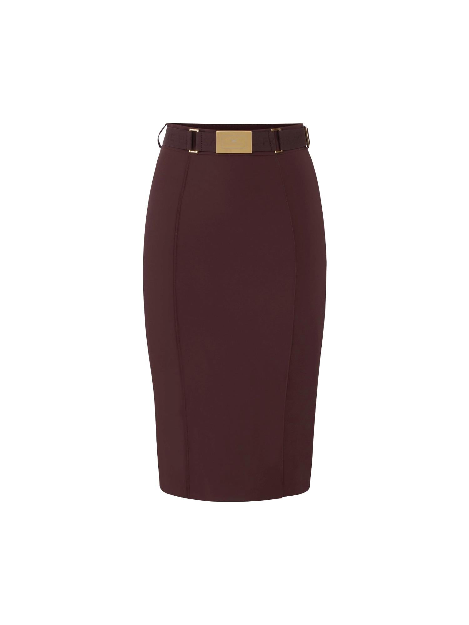 Elisabetta Franchi Gonna con cintura logata