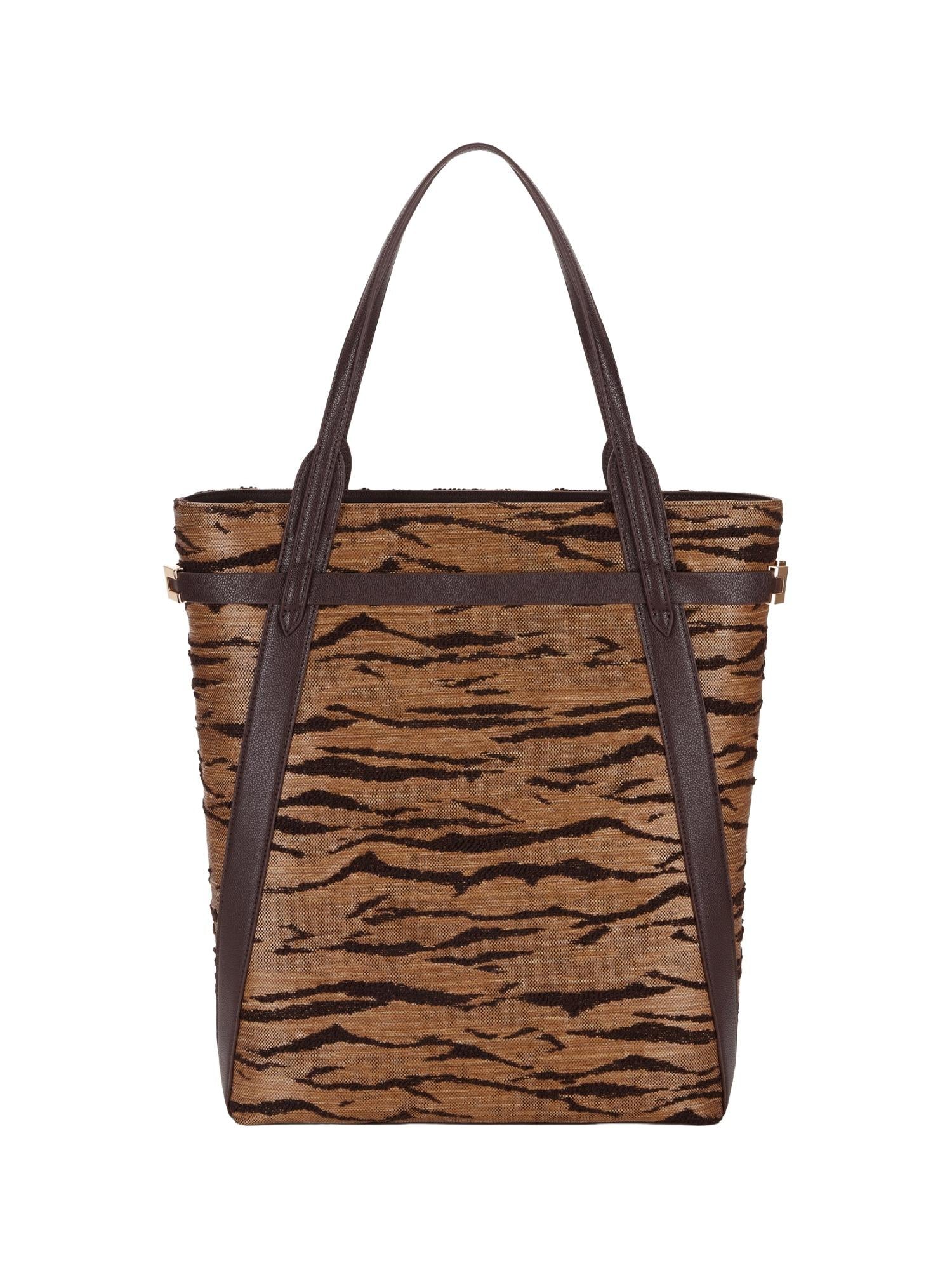 Elisabetta Franchi Borsa shopper con stampa tigre