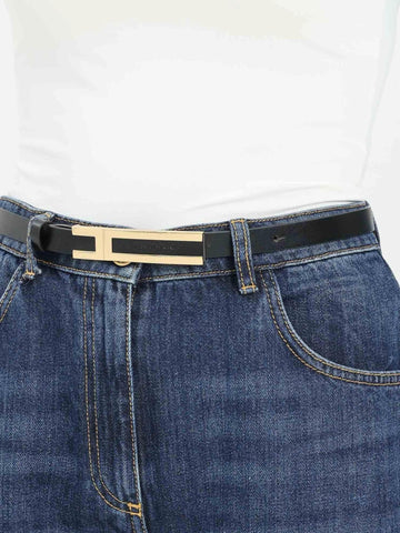 Elisabetta Franchi Cintura con placca logo 1,5 cm