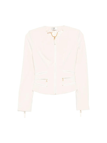 Elisabetta Franchi Giacca in crepe con zip