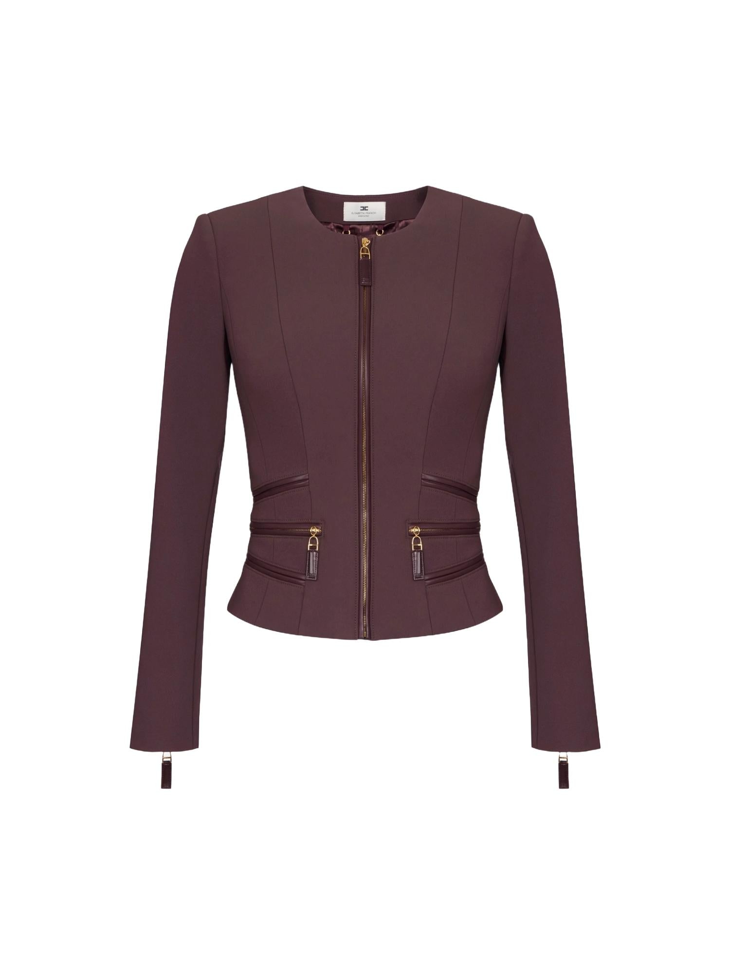 Elisabetta Franchi Giacca in crepe con zip
