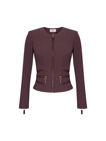Elisabetta Franchi Giacca in crepe con zip