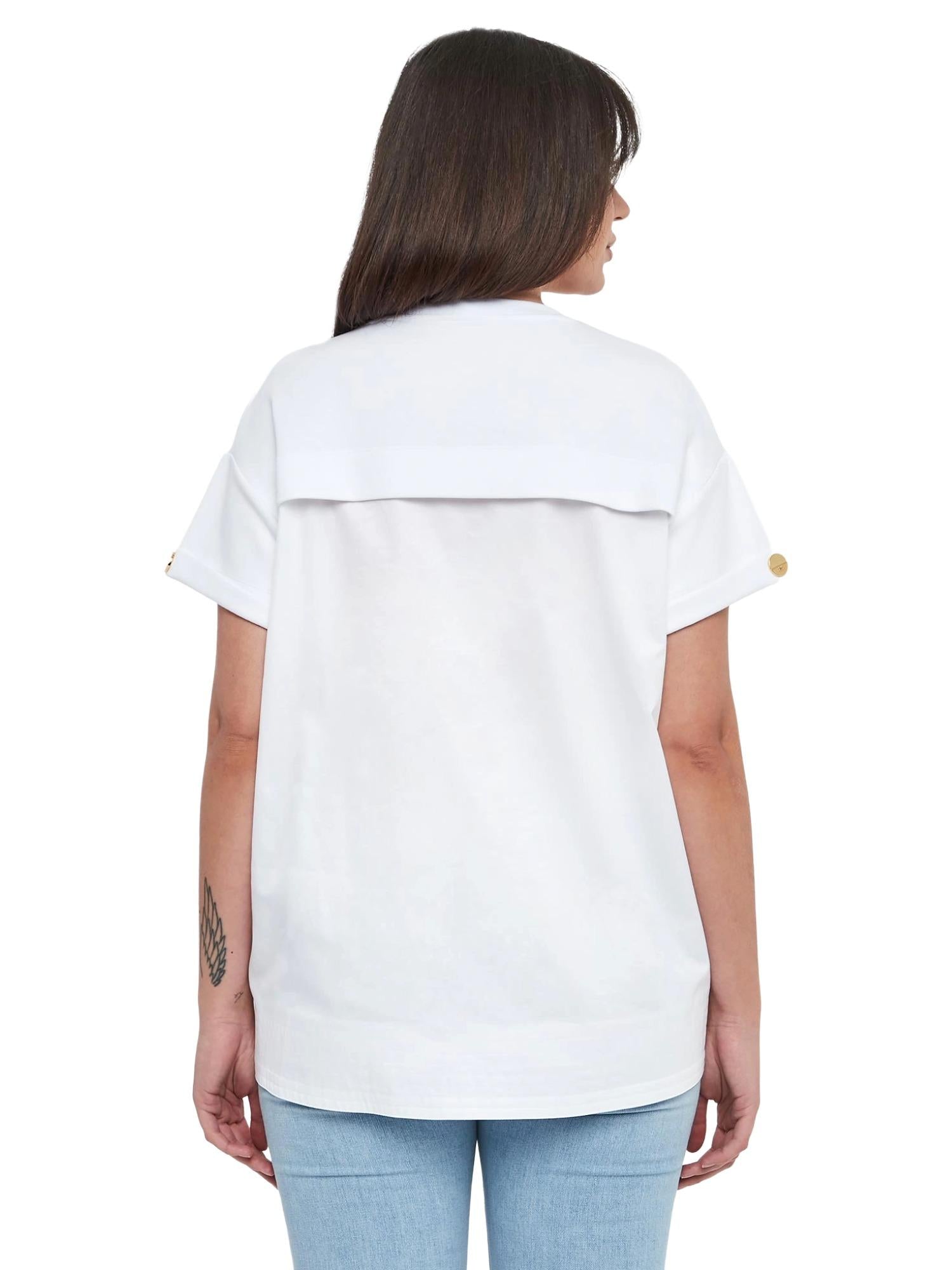 Elisabetta Franchi T-shirt con zip laterali