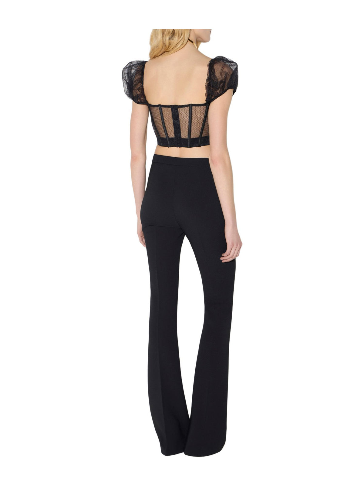 Pantaloni in doppio crêpe stretch