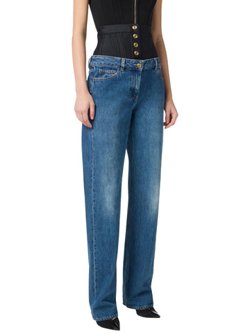 Elisabetta Franchi Jeans con vita in neoprene