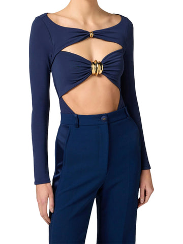 Elisabetta Franchi Body con fermanodo gioiello