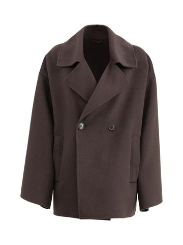 Cappotto corto double in panno