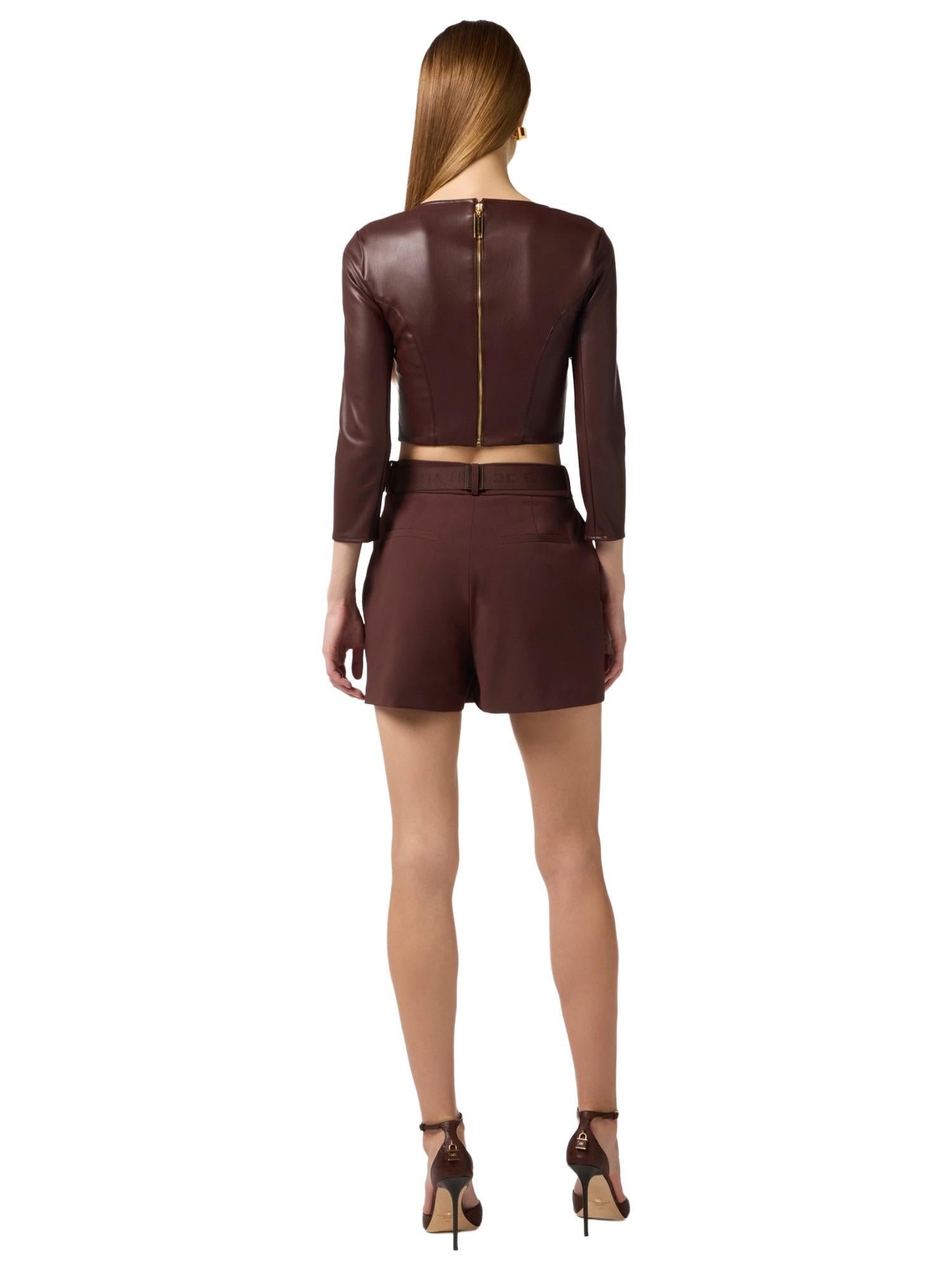 Elisabetta Franchi Shorts con cintura logata