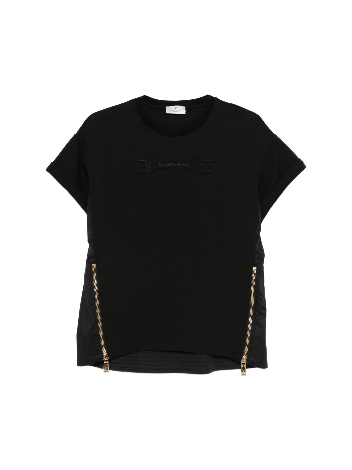 Elisabetta Franchi T-shirt con zip laterali