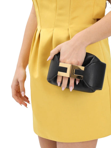 Elisabetta Franchi Borsa hobo con manico gioiello