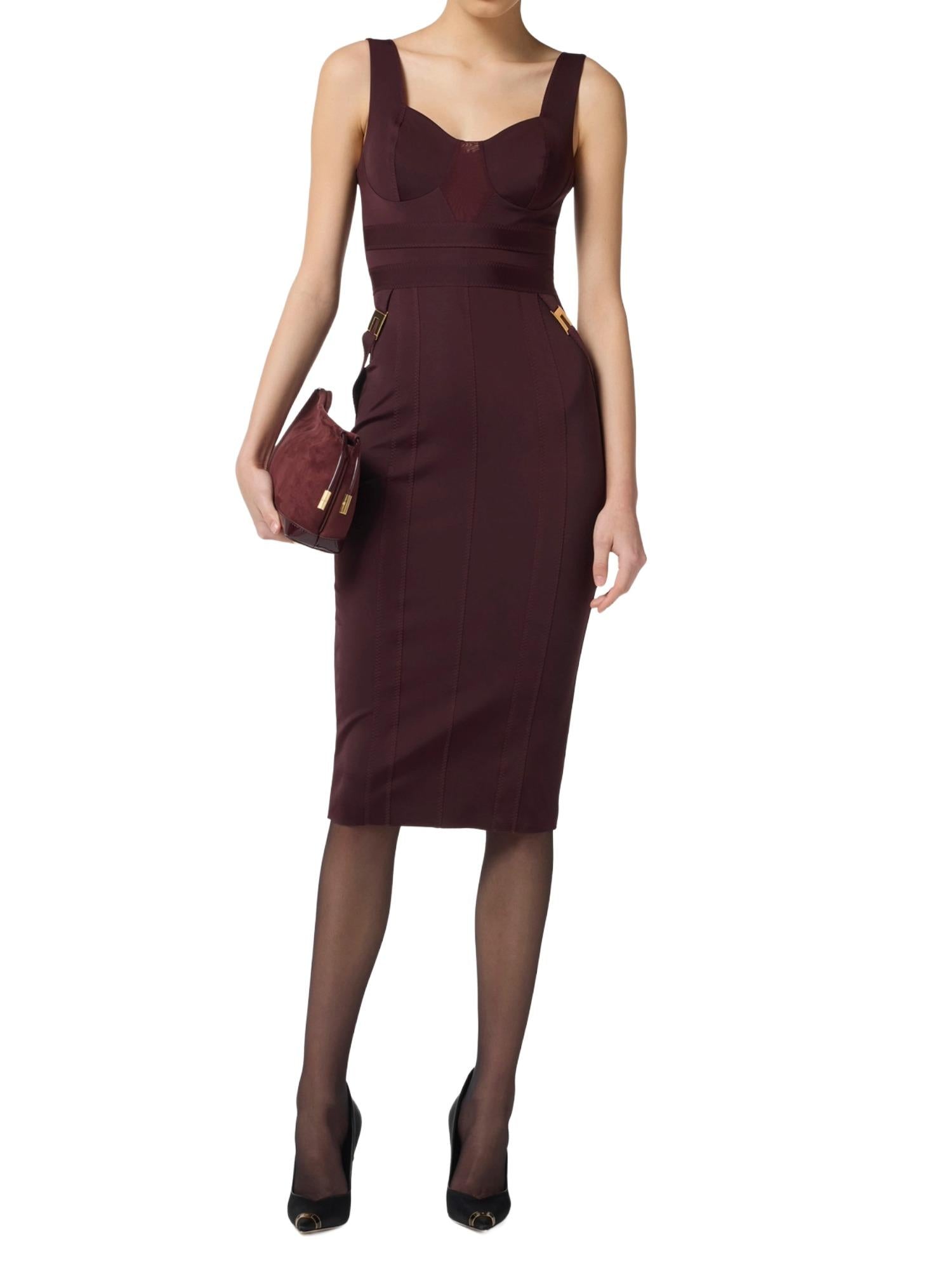 Elisabetta Franchi Abito bustier in tessuto bielastico