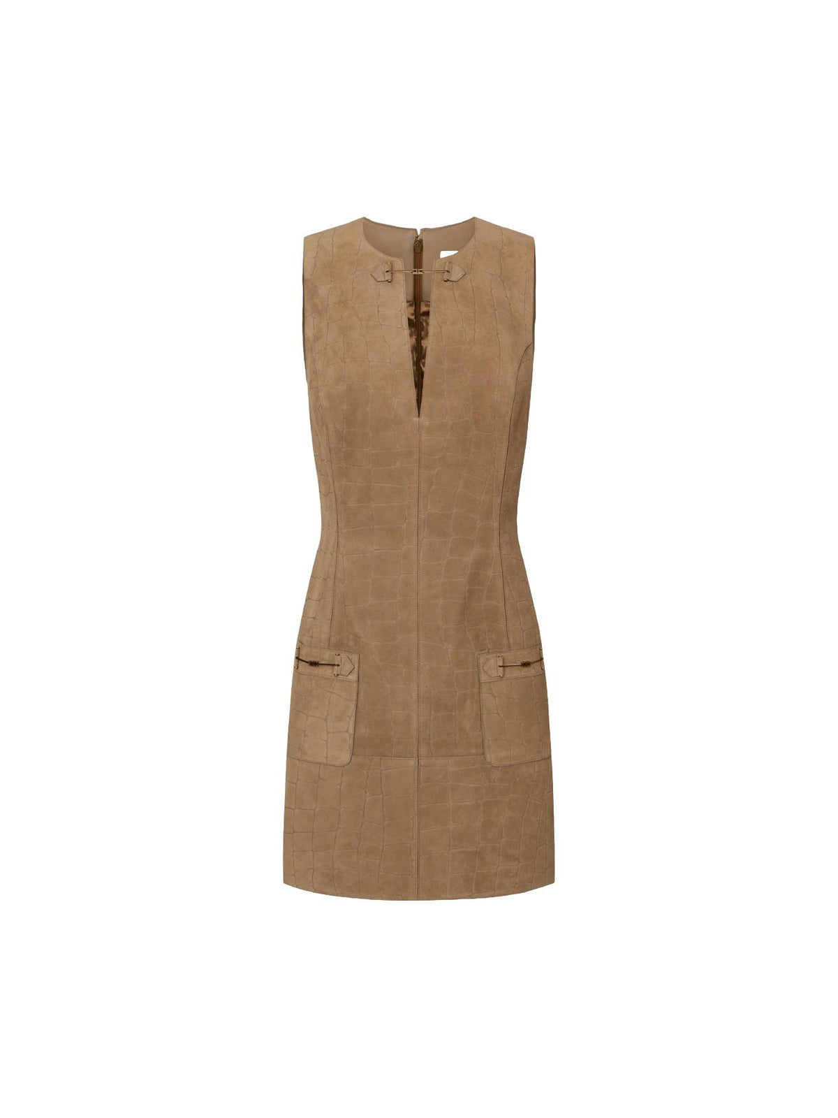Elisabetta Franchi Abito in suede con stampa alligatore