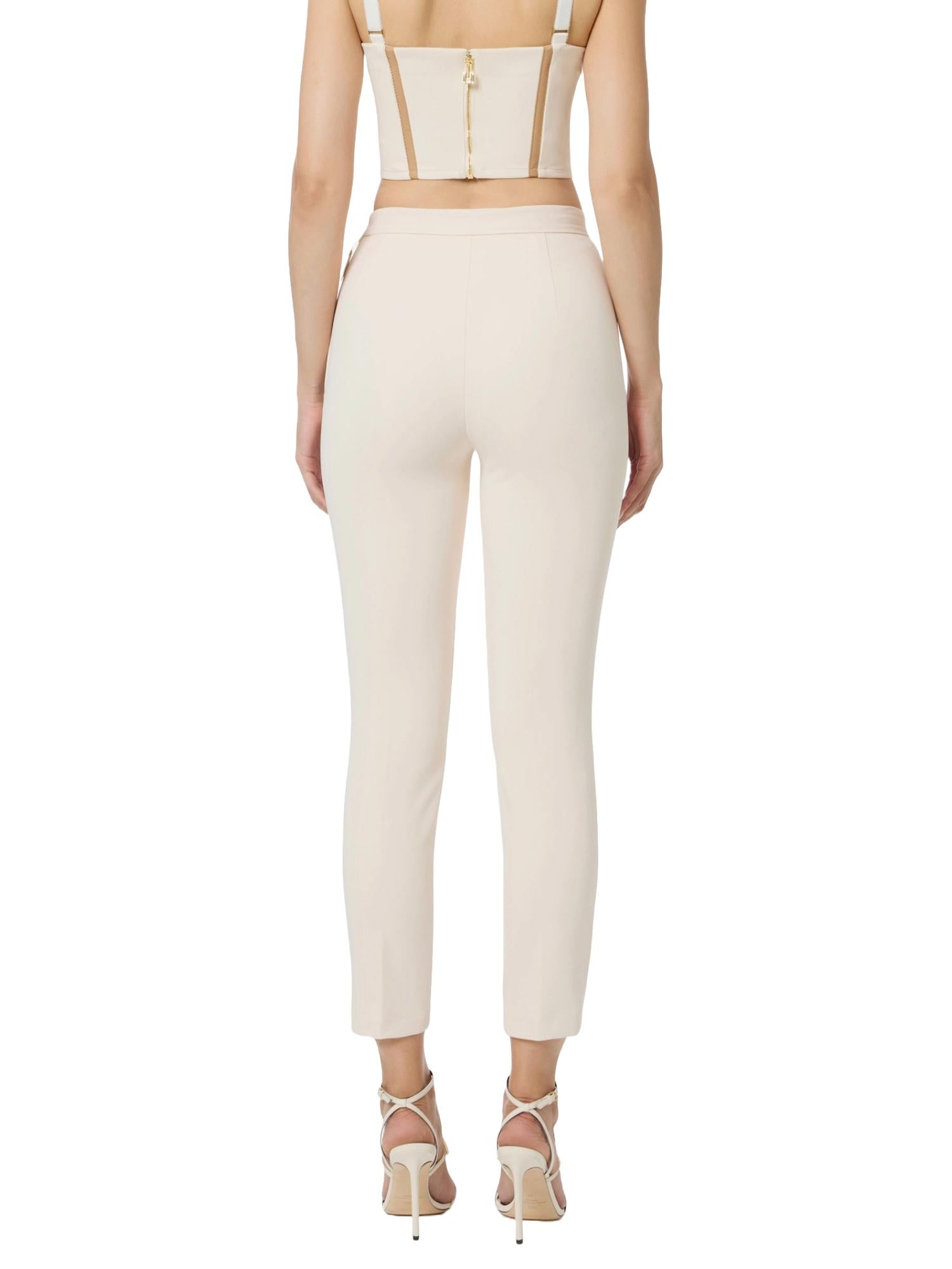 Elisabetta Franchi Pantalone slim in crepe