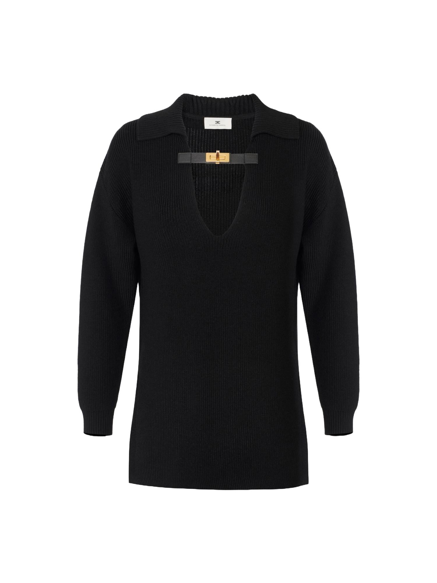 Elisabetta Franchi Maglia con cinturino gioiello