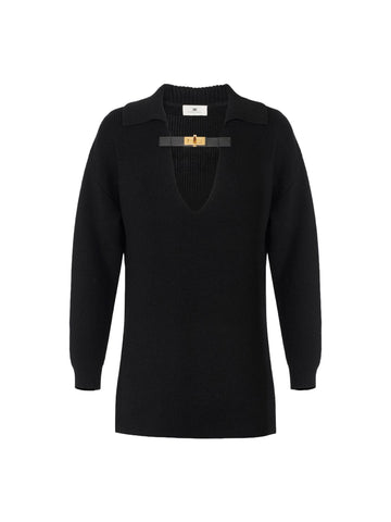 Elisabetta Franchi Maglia con cinturino gioiello