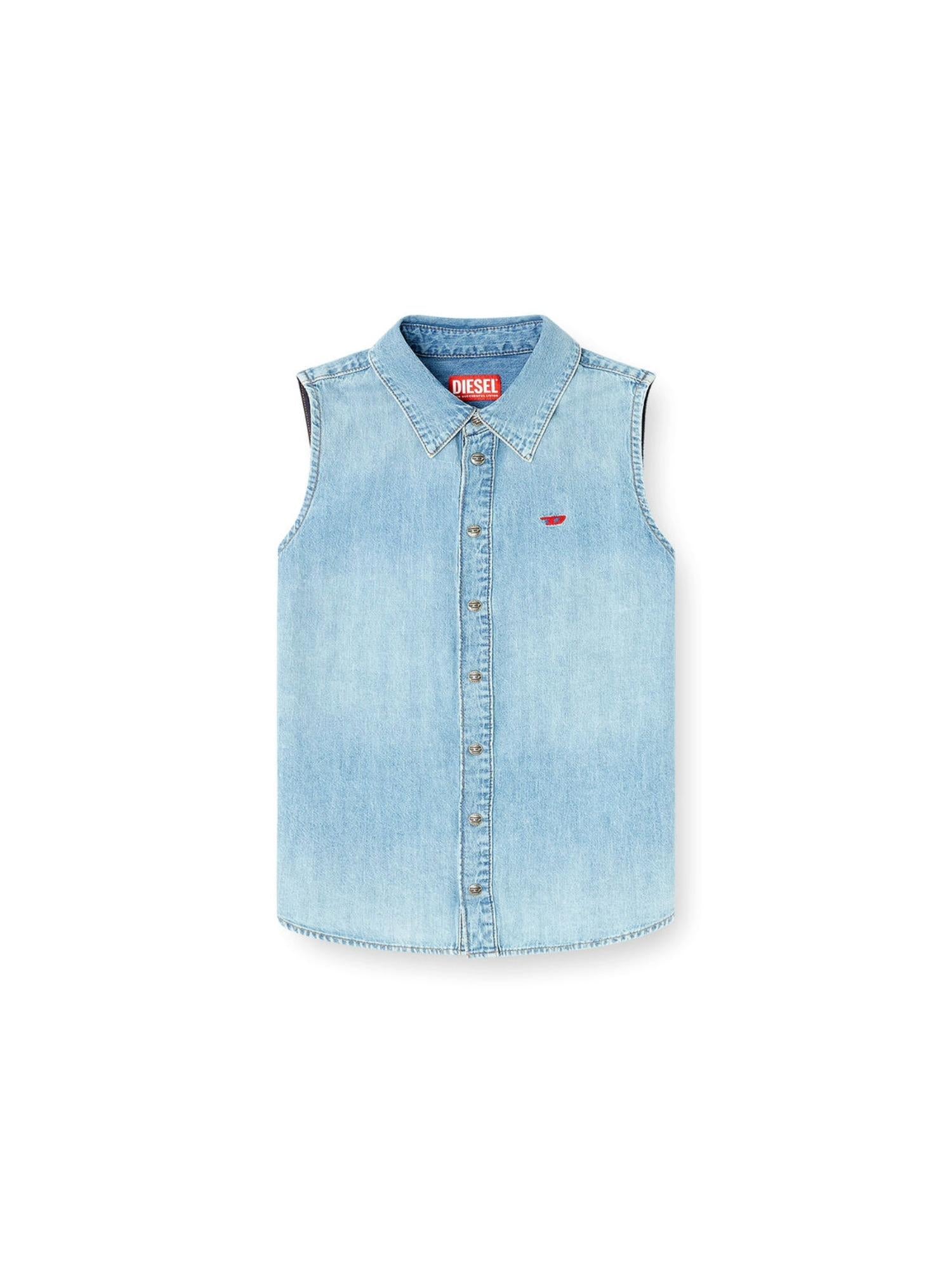 Diesel mouwloos denim overhemd De-Eazy-SL