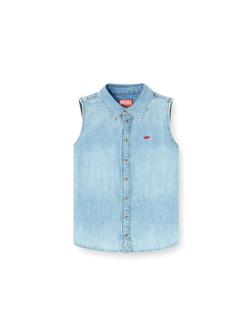 Diesel Camicia smanicata in denim De-Eazy-SL