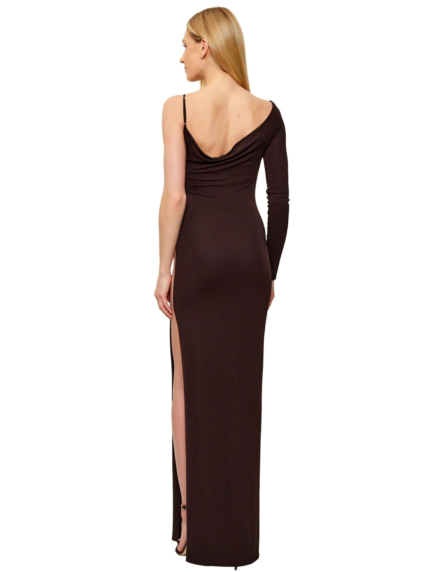 Elisabetta Franchi Abito Red Carpet con spallina gioiello