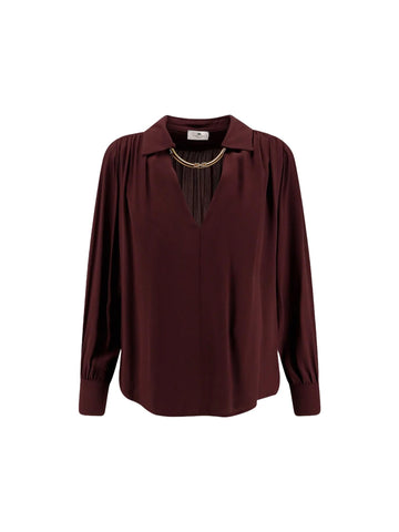 Elisabetta Franchi Camicia con dettaglio gioiello