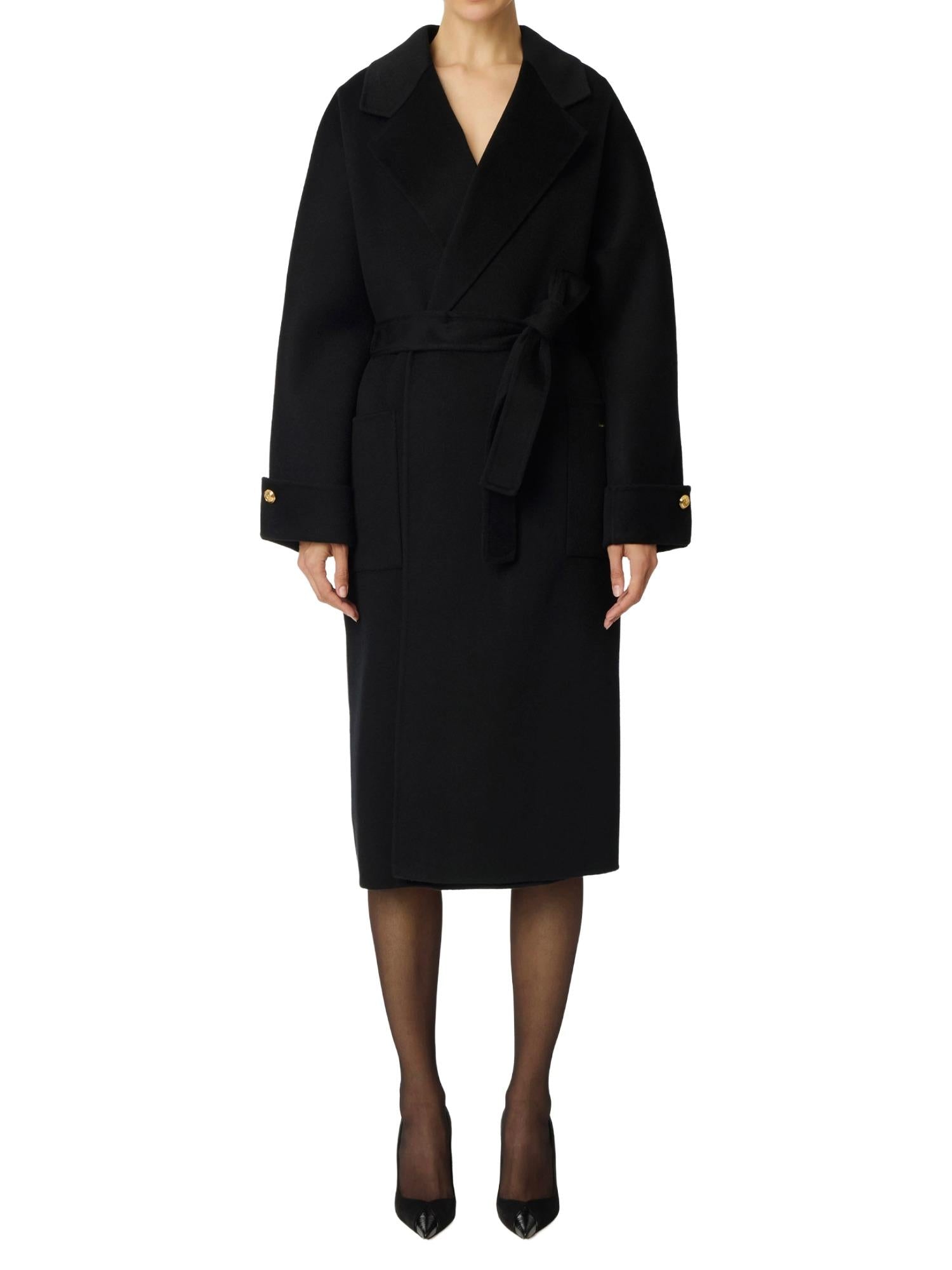 Elisabetta Franchi Cappotto in lana con cintura