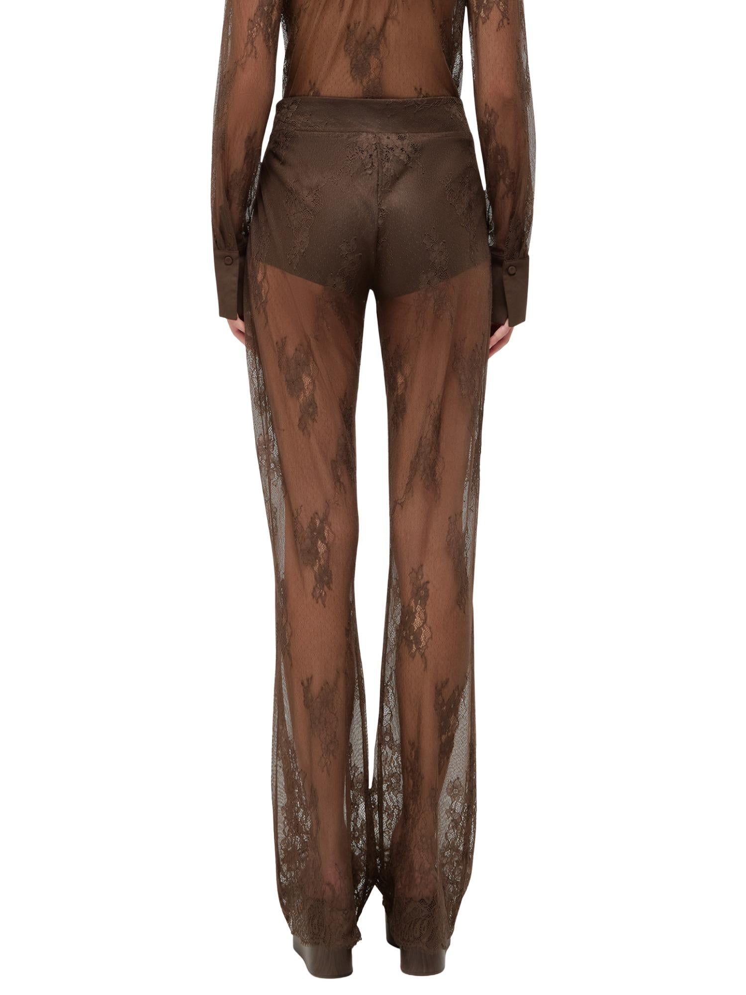 Blugirl Pantalone flare in pizzo smerlato