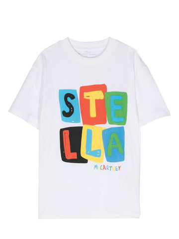 Stella McCartney T-shirt con stampa lettering