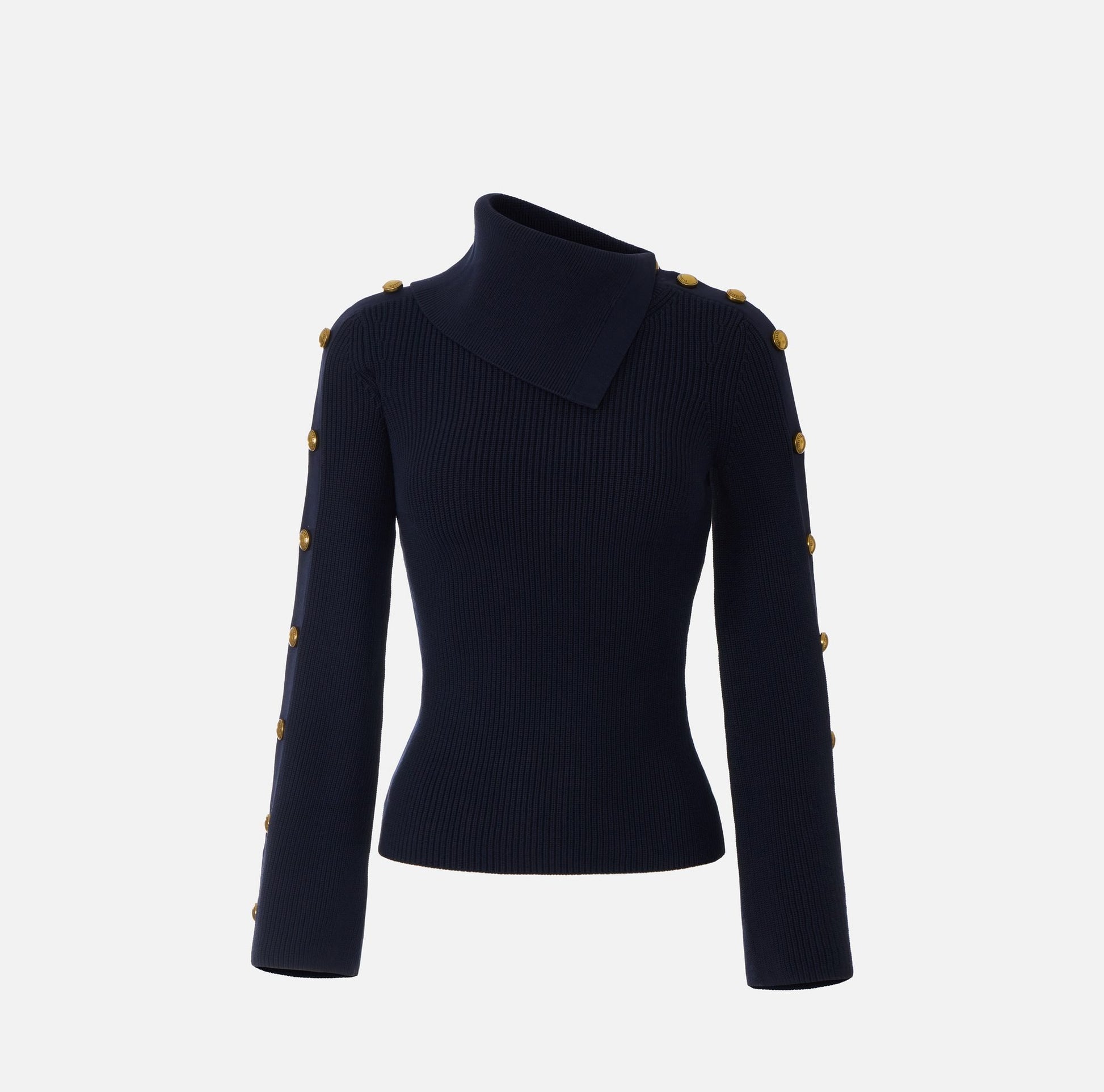Pullover in maglia con bottoni gioiello