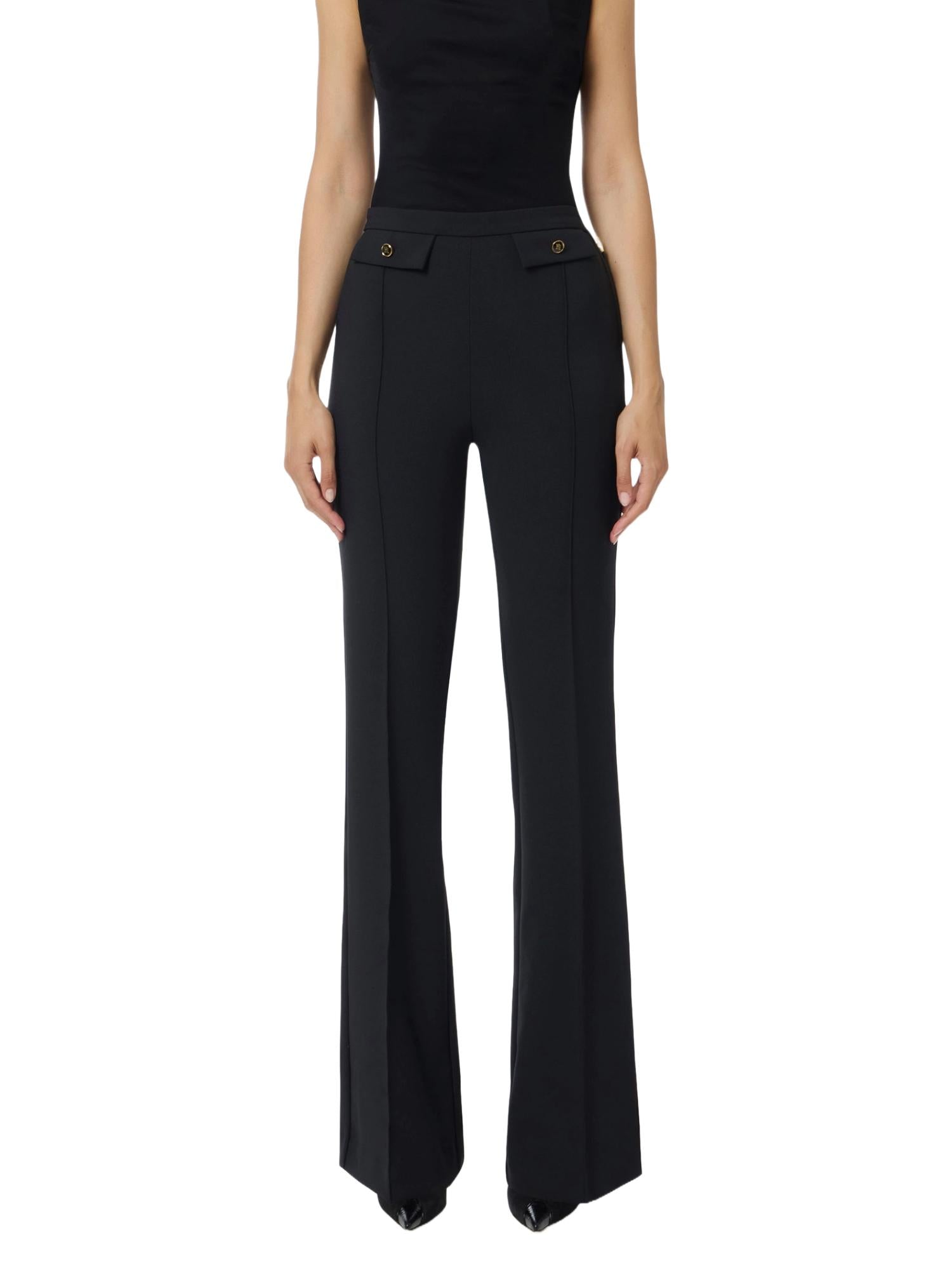 Elisabetta Franchi Pantalone a palazzo in crepe
